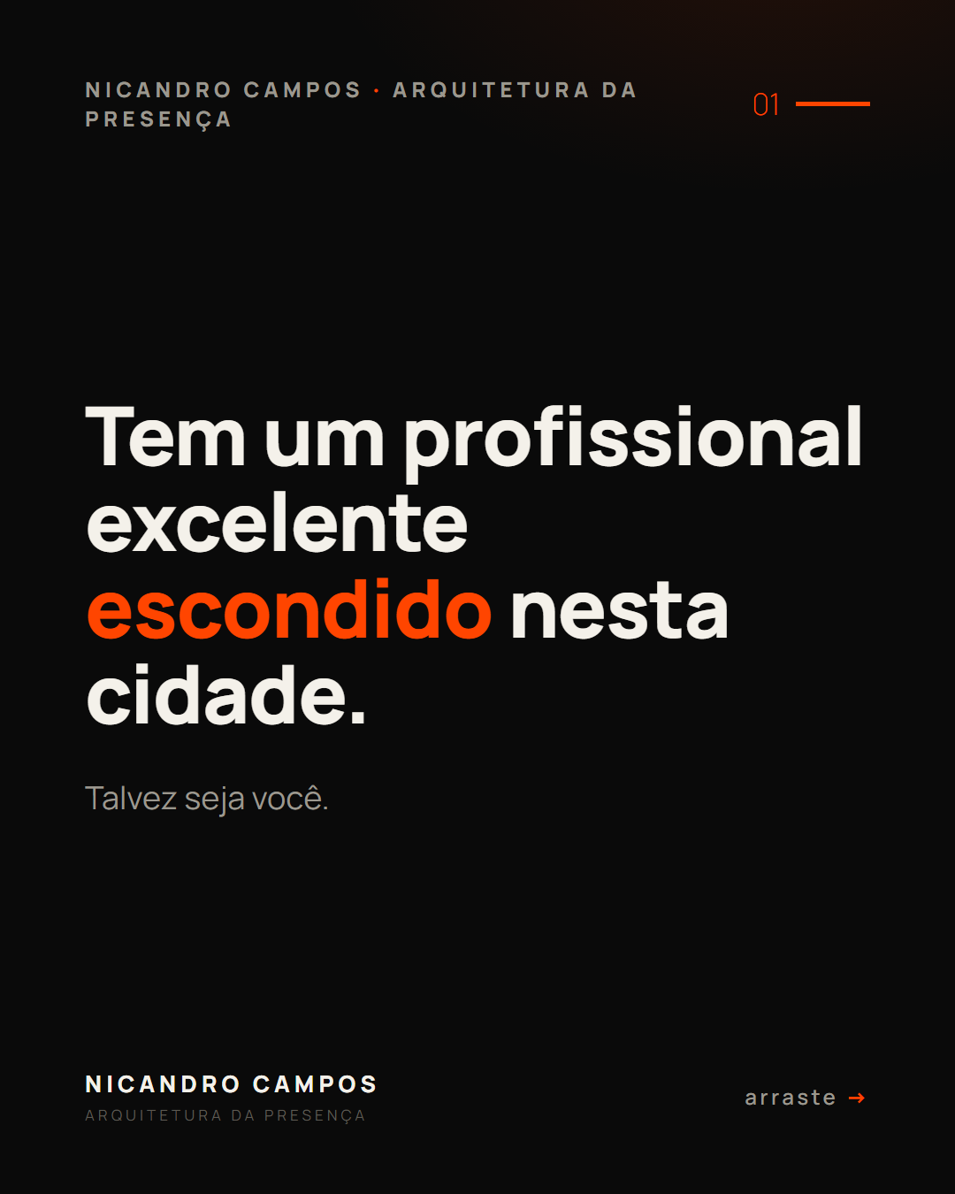 Arte real da Edição Nº 01 — carrossel